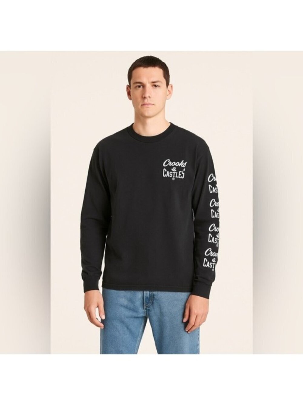 Crooks & Castles Long Sleeve Graphic Tee in Black – Size M